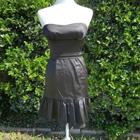 BCBG Black Strapless Cocktail Dress 4 - Picture 10 of 13